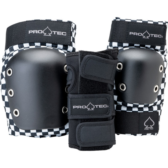 Pro-Tec Street Adult 3-pk Pad Set Open-Back Checker